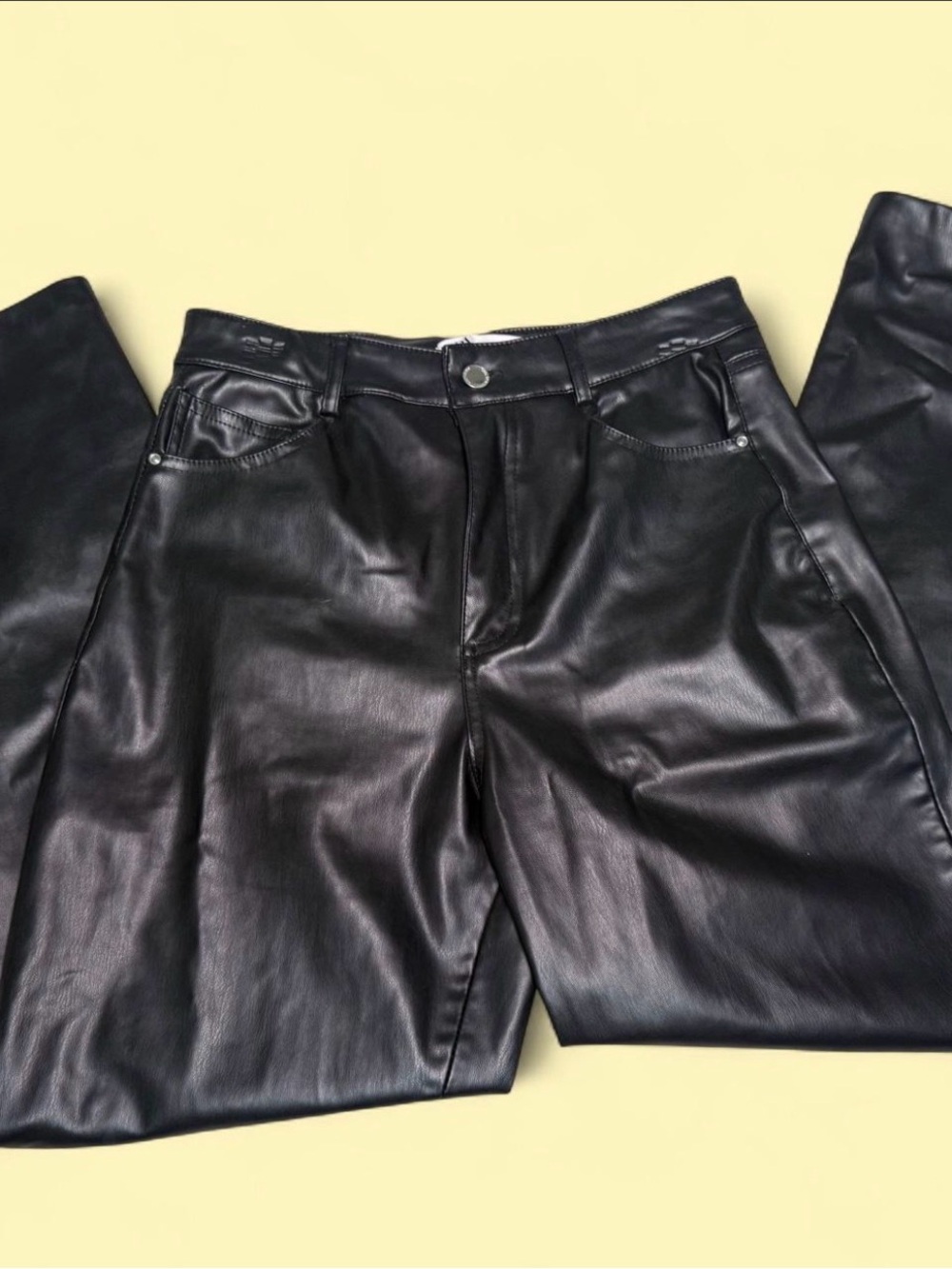 Zara Black Faux Leather Pants